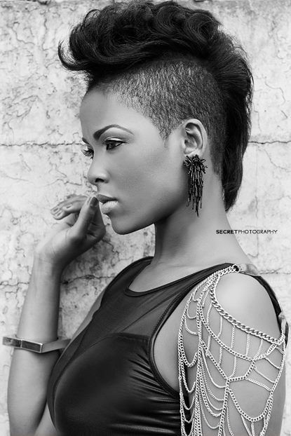 American -African hairstyles: short, shaved hair