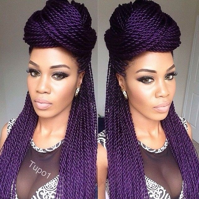 African hair braid: beautiful purple transformations