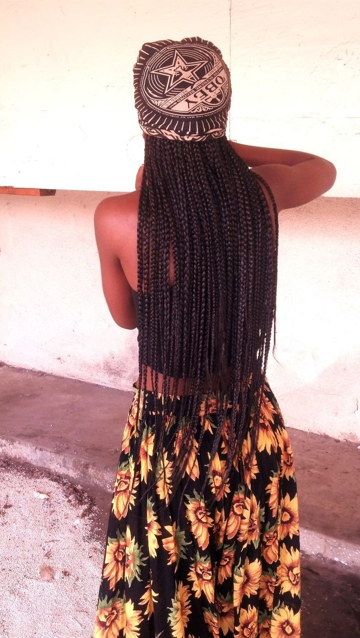 African hair braid: long braids in the summer