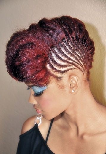 African hair side show: red hair