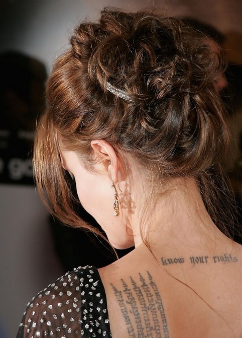 Angelina Jolie Long Hair Styles: UPDO inspired by reactionary