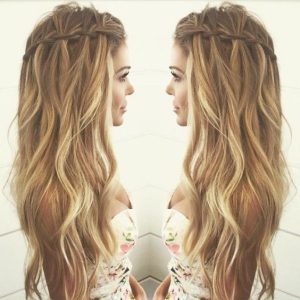 10 Pretty Waterfall French Braid Hairstyles