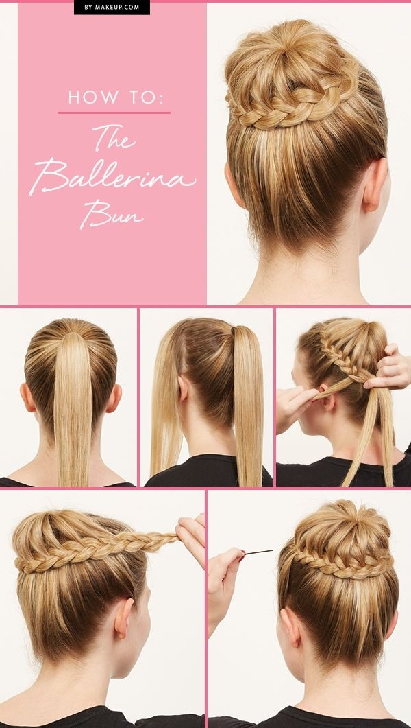 Ballerina Bun Updos for long hair