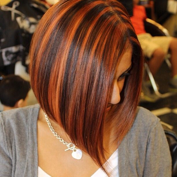 Black hair with the most prominent blonde events - short -bop hair cutting easy
