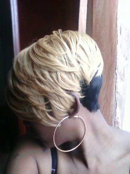 Black and blonde color for short hair: black hairstyles