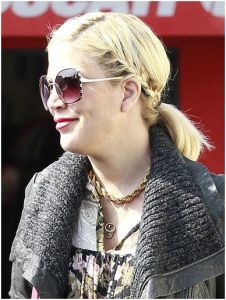 Classic, Blonde Ponytail Hairstyles for Braids: Tori Spelling Hair
