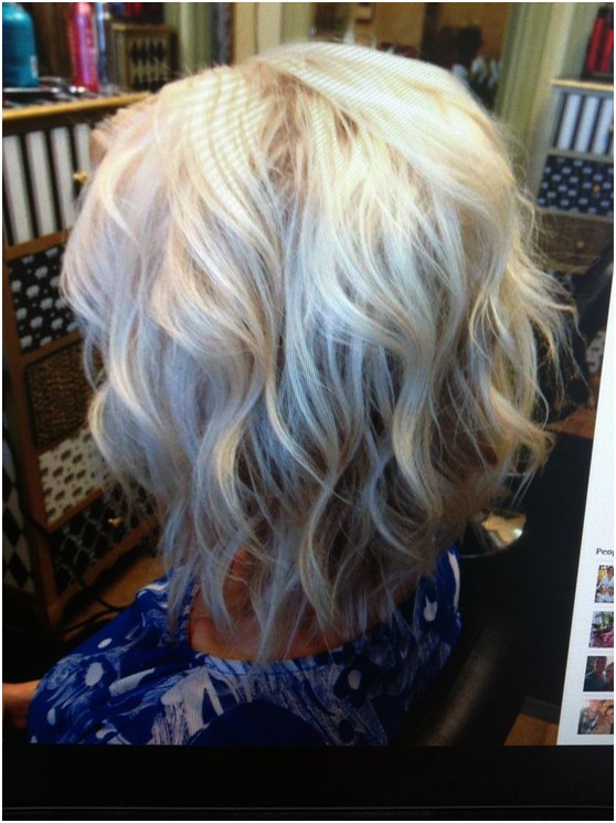 Blonde hairstyle curly