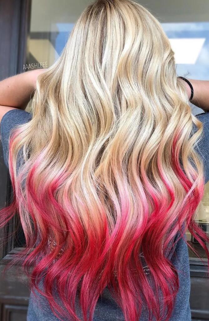Red blond hair 