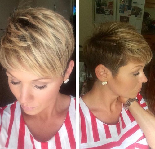Short blond hair