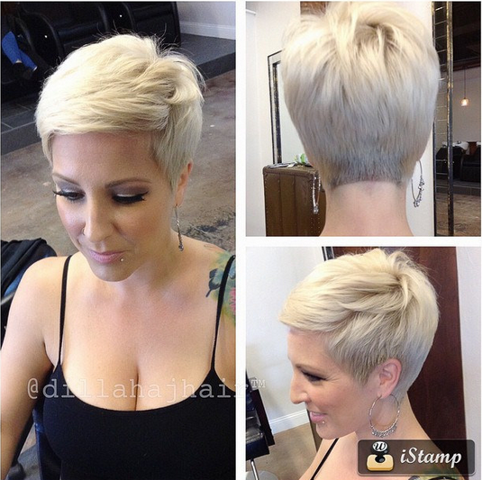 Blonde Pixie hair with explosions: short hairstyles for women