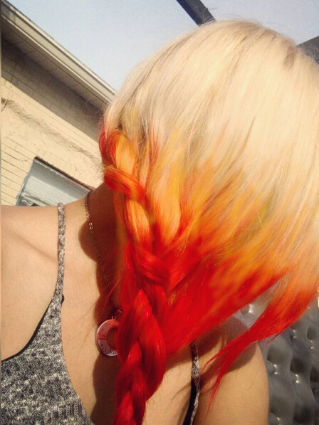 Blonde, red hair for long hair
