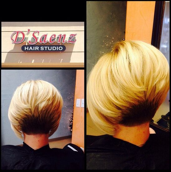 Blonde short hair cut - blonde with black under the thoughts of hair