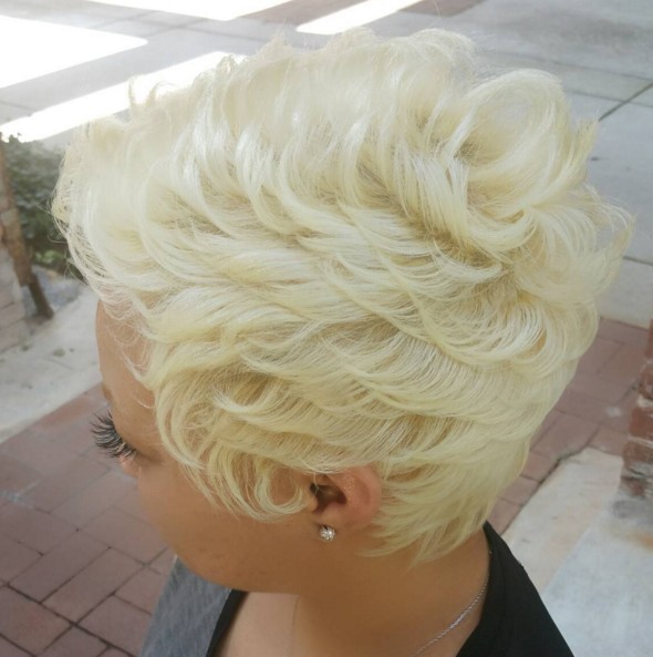 Blonde short hair cutting - Afro -hairstyle ideas 2016