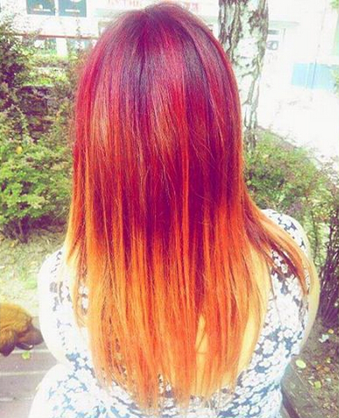 The idea of red blond hair