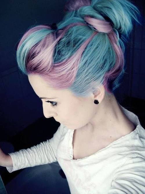Purple blue hair