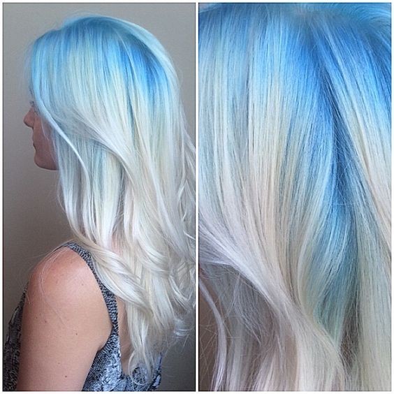 Blue Blue Blue Blonde Deliner Wave Platinum Wip Platinum Eows White Hair