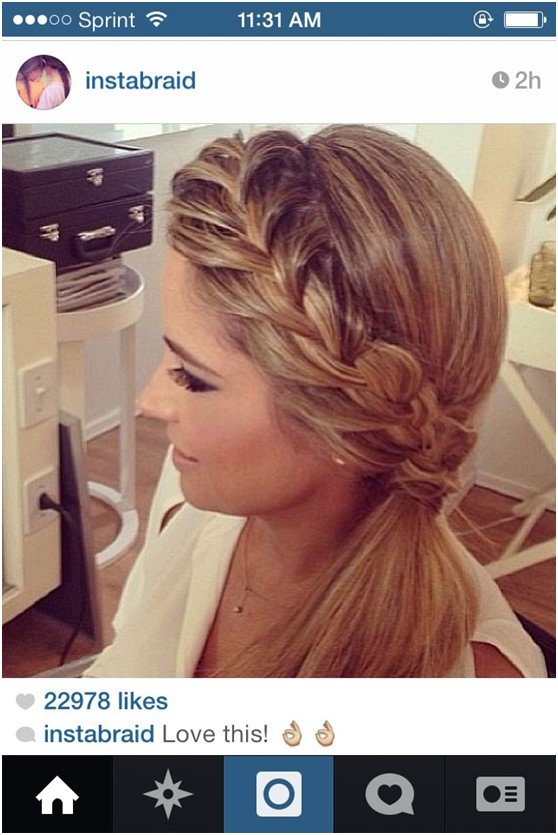 Low horse tail braid