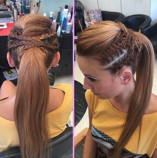 Braid with Ponytai - Latifa long hairstyles