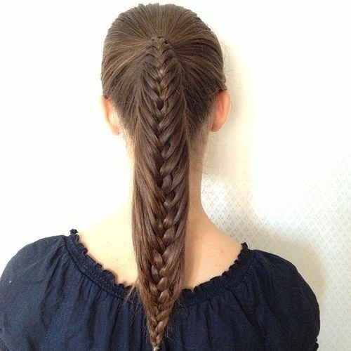 A braid with a ponytail