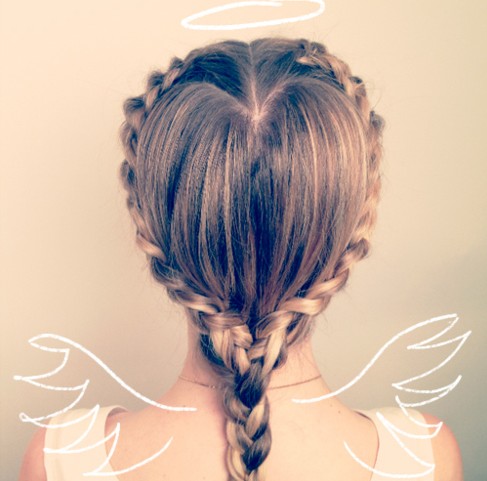 Edge hairstyles: Cute heart braid designs