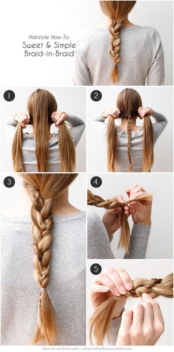 Mudar hairstyle How: Simple braid in braid