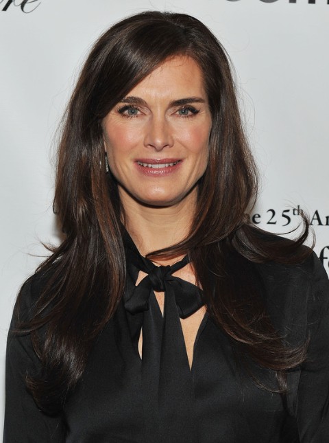 Brooke Shields Long Straight Hairstyles for Women