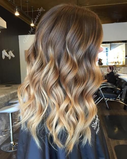 The most prominent events of brown, caramel and olons - long hairstyles