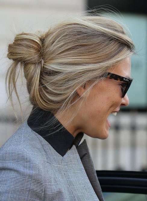 Casual Easy Updos: Bar Refaeli Hair Styles