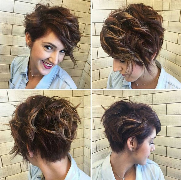 Speed ​​unofficial haircuts with side bangs - summer hairstyle for short hair
