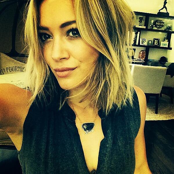 Hilary-Duffle Celebrities Bob Bob Hairstyle for Linning Hair