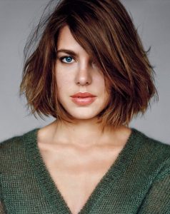 Charlotte Casiraghi Haircut: Messy Straight Bob