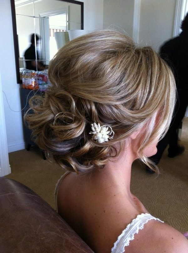 Elegant hairstyle and bridesmaids