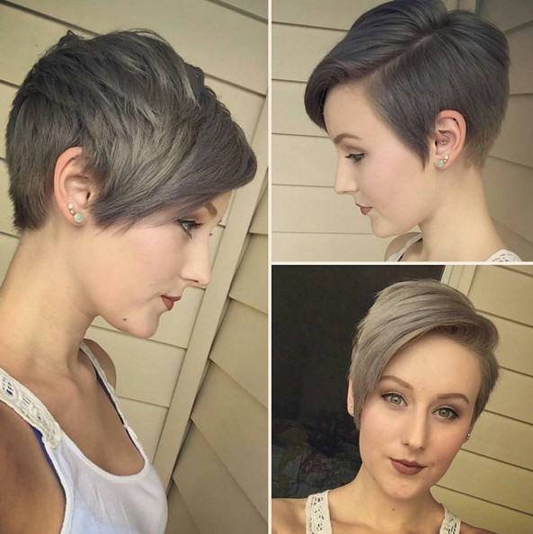 Stylish short hairstyle with side bangs - summer haircuts 2016