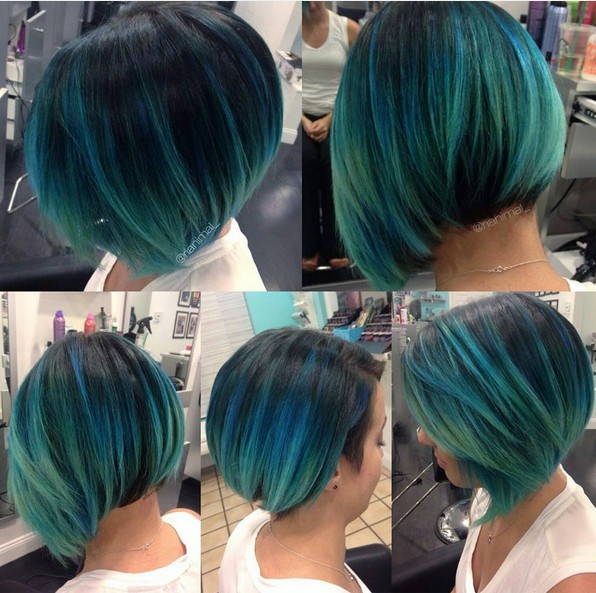 Elegant, straight, straight bob shave