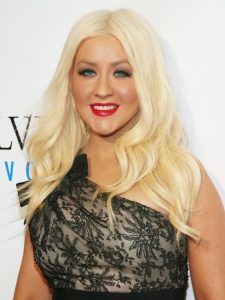 Christina Aguilera Layered Long Wavy Hairstyles