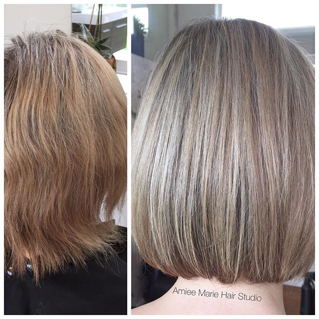 Cut the cold blond bob hair