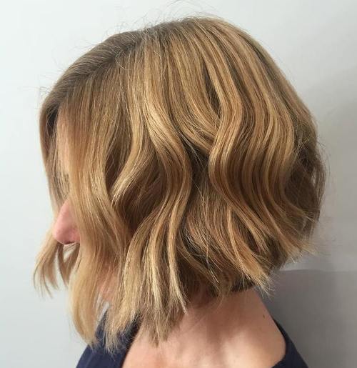 Blonde curly bob