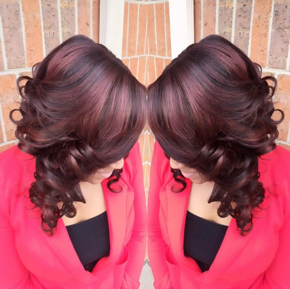 Tall curly hairstyle