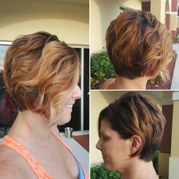 Pixie curly - easy daily hairstyles for women - short hair balayage