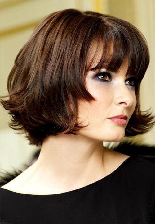 Cute bob haircut for explicit bangs