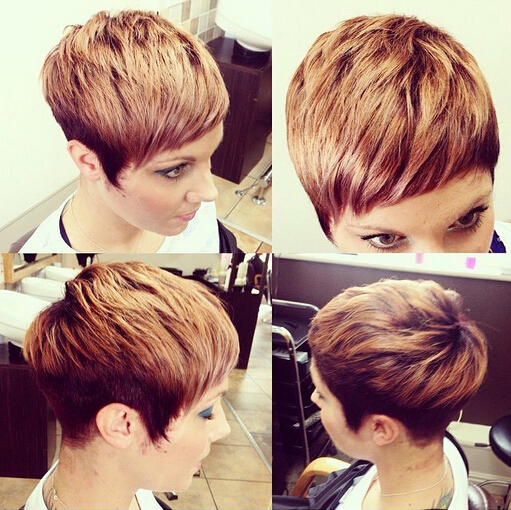Simple hairstyles of cute layers of the shape of the heart