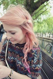 Cute Ombre Hairstyles for Girls – Long Hair with Side Fringe