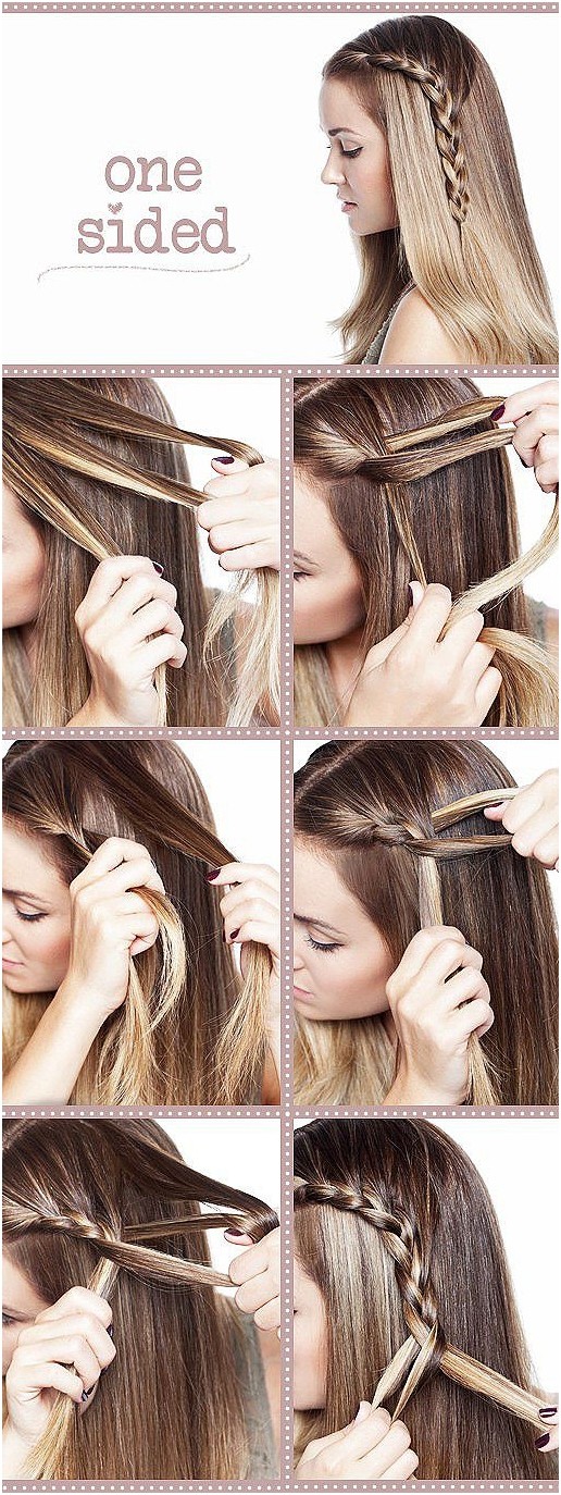Cute on one side braid educational hairstyle