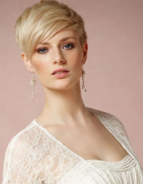 Cute Pixie shave with side bangs