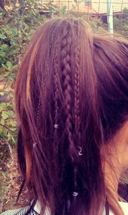 Gentle hairstyles for girls: the dowry tail with braid