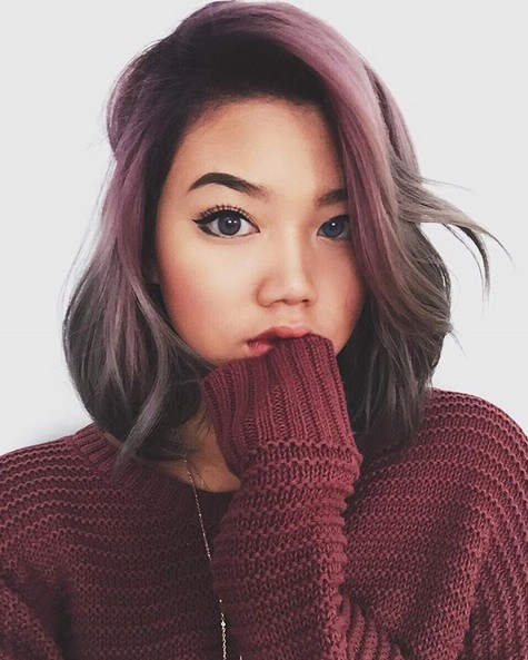 Cute pink and gray - hair styles