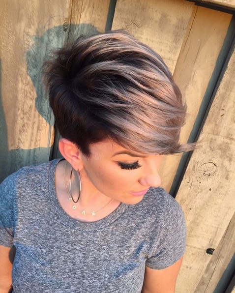 Short and short haircuts with side bangs - summer hairstyles