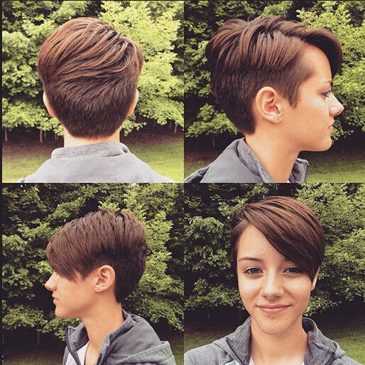 Nice short haircuts with long side bangs - thick hairstyles