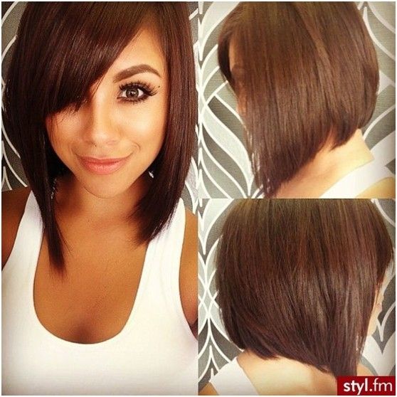 Nice side view of the unrespamest pop hairstyle with the banging side.