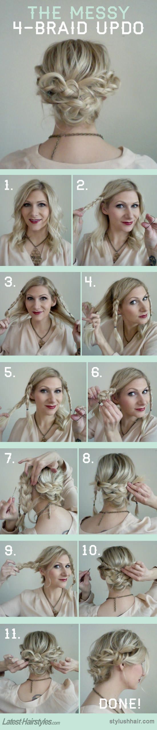 Teaching gentle and easy hairstyle - a chaotic braid update